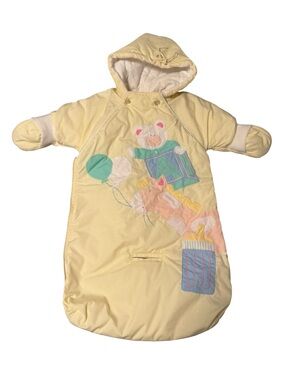 Vintage London Fog Climate Control Quilted Winter Bunting Coverall • 0-6m